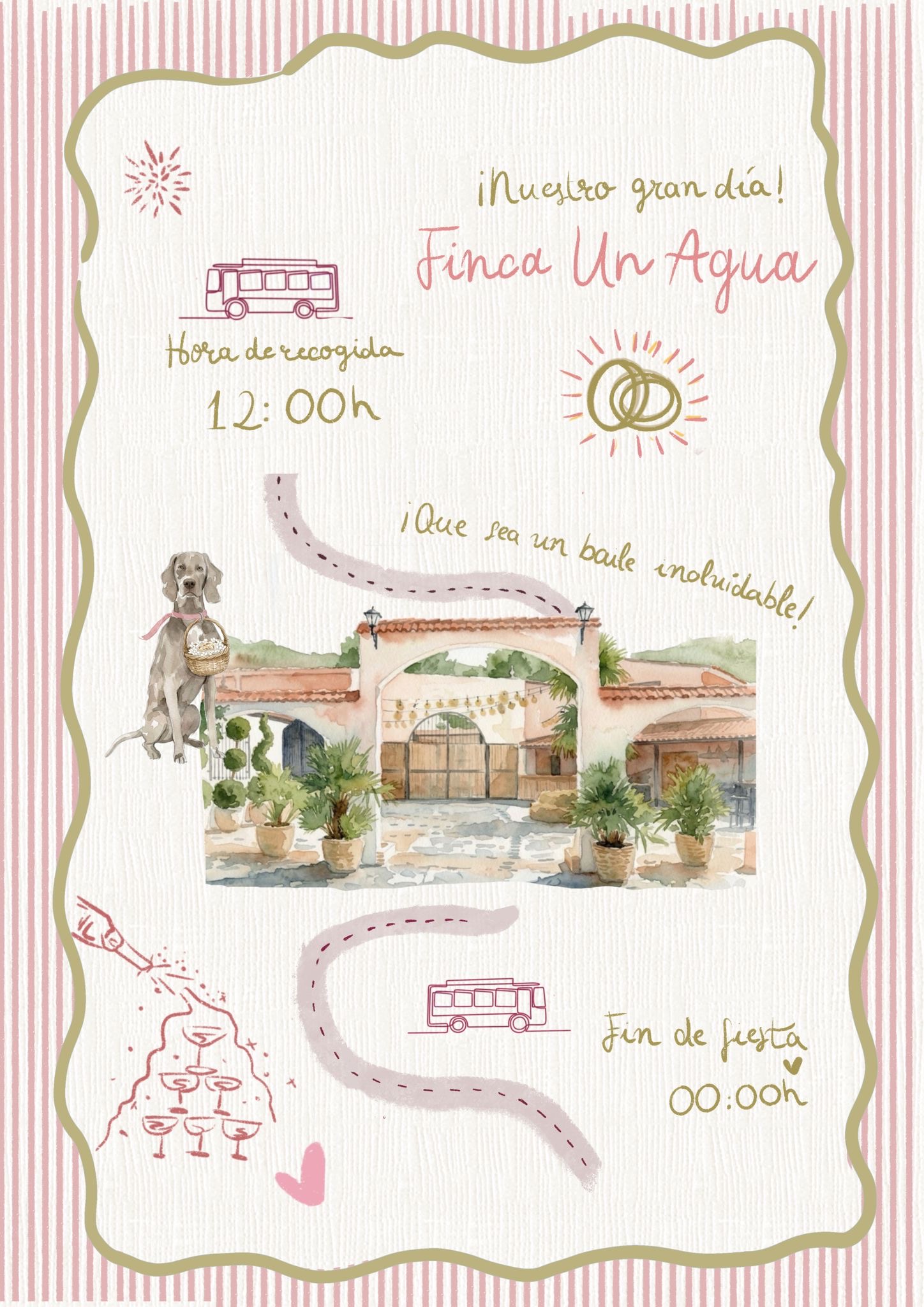 Itinerario del día de la boda